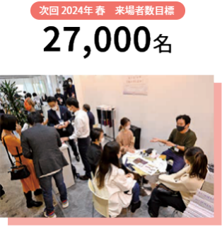 次回2023年秋 来場者目標 27,000名