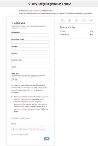 3. Fill in your information