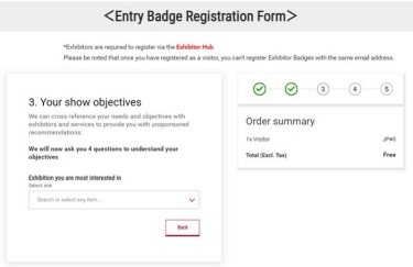 5. Choose your show objectives and click "Next"